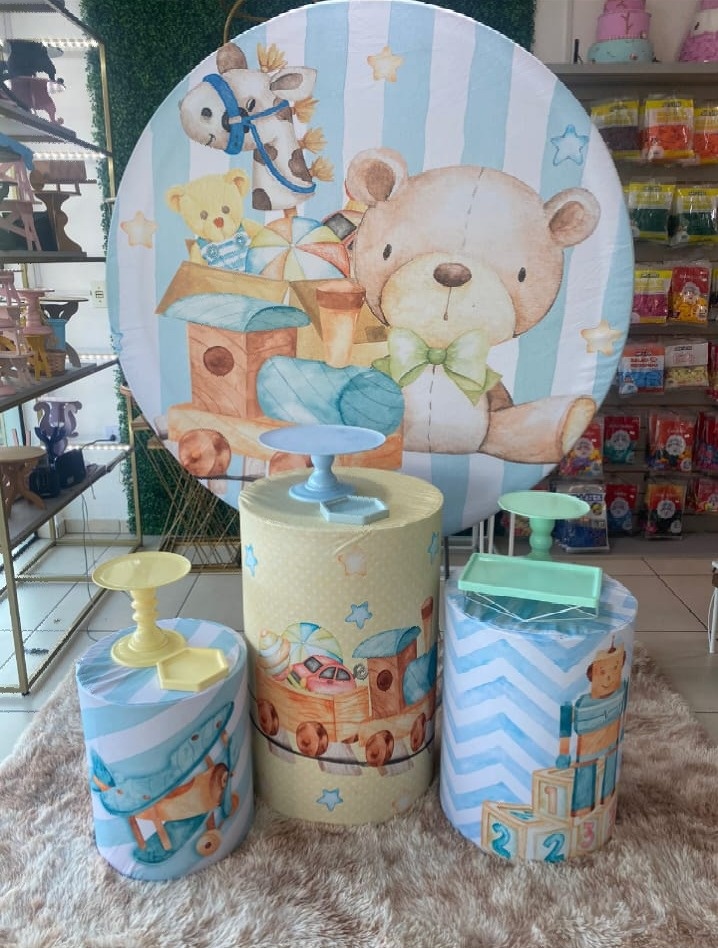 Urso Brinquedos Aquarelados - Mouse Atelie das Festas