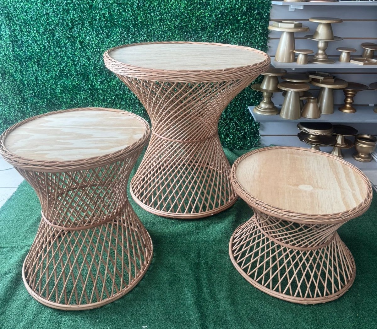 Trio de Mesa Cinturona Vime - Mouse Atelie das Festas