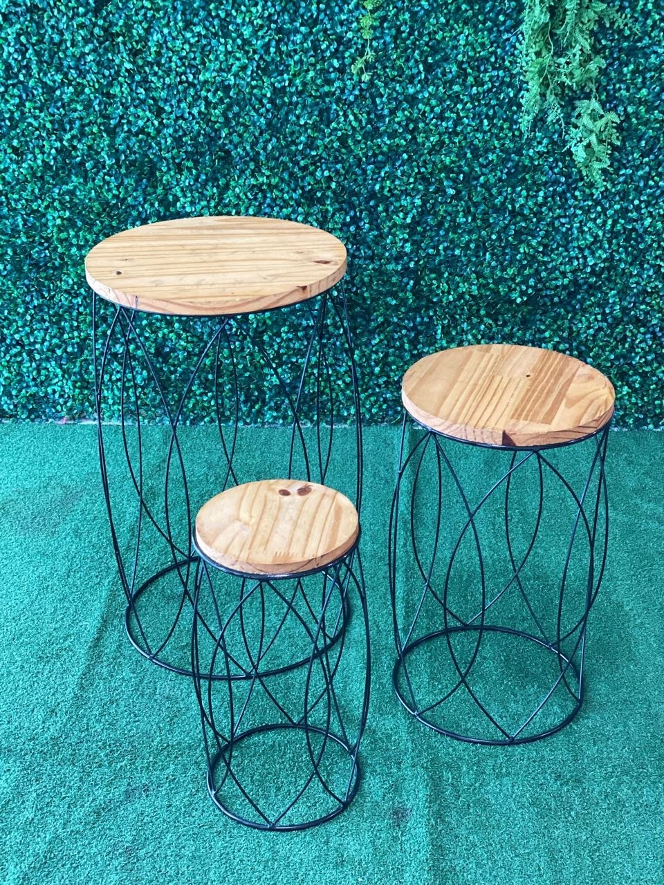 Mesa Trio Preta - Mouse Atelie das Festas