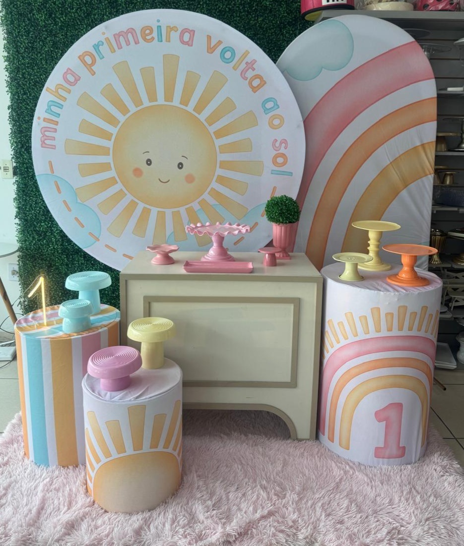 Primeira Volta Ao Sol Menina - Mouse Atelie das Festas