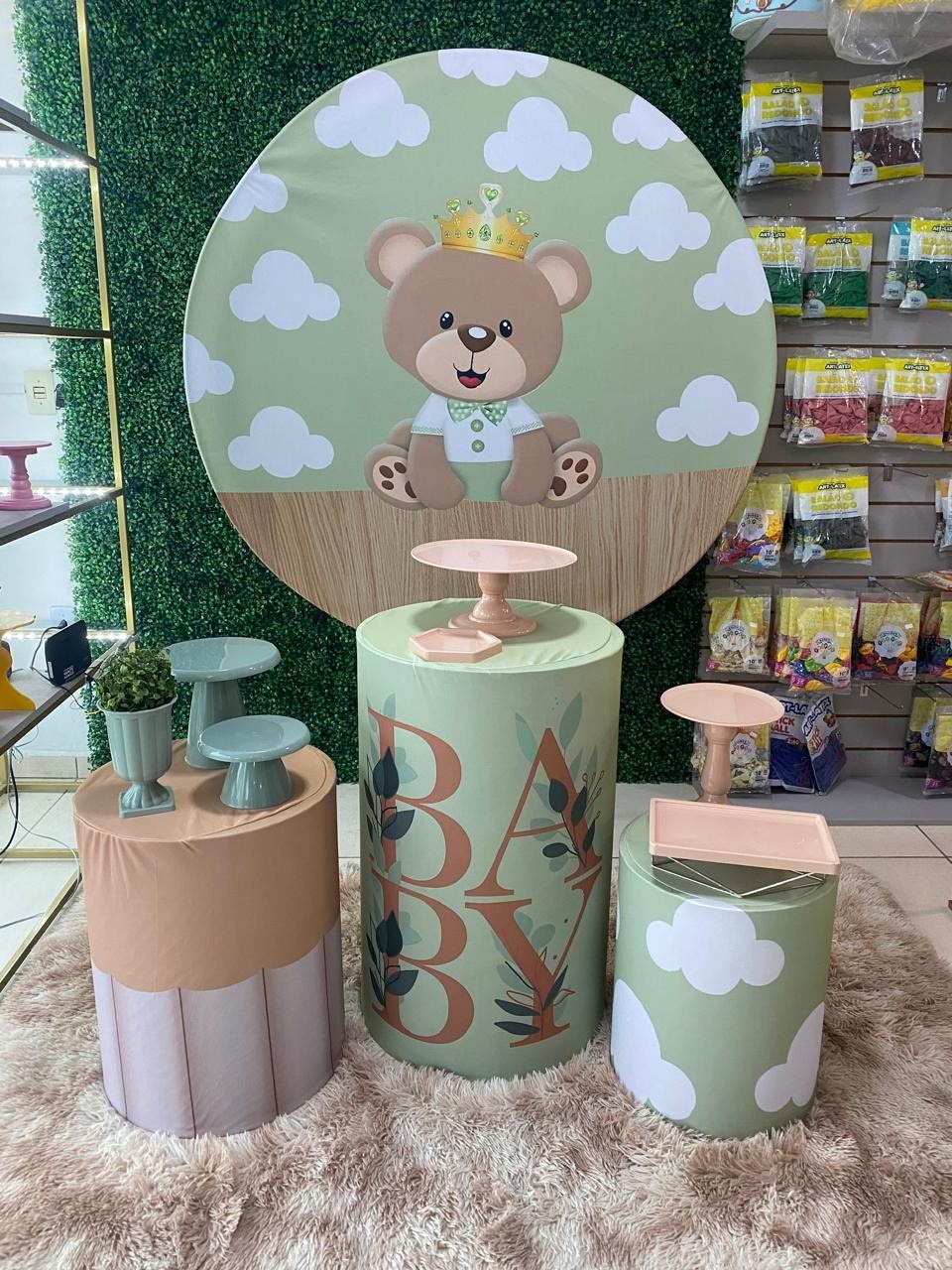 Urso Baby Verde - Mouse Atelie das Festas