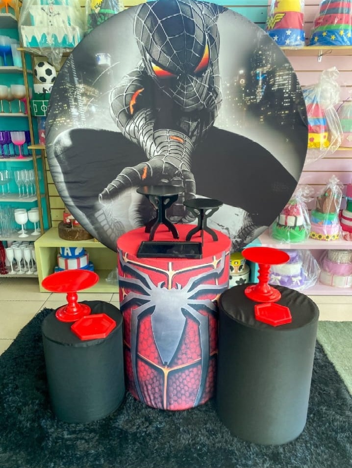 Homem Aranha Preto - Mouse Atelie das Festas