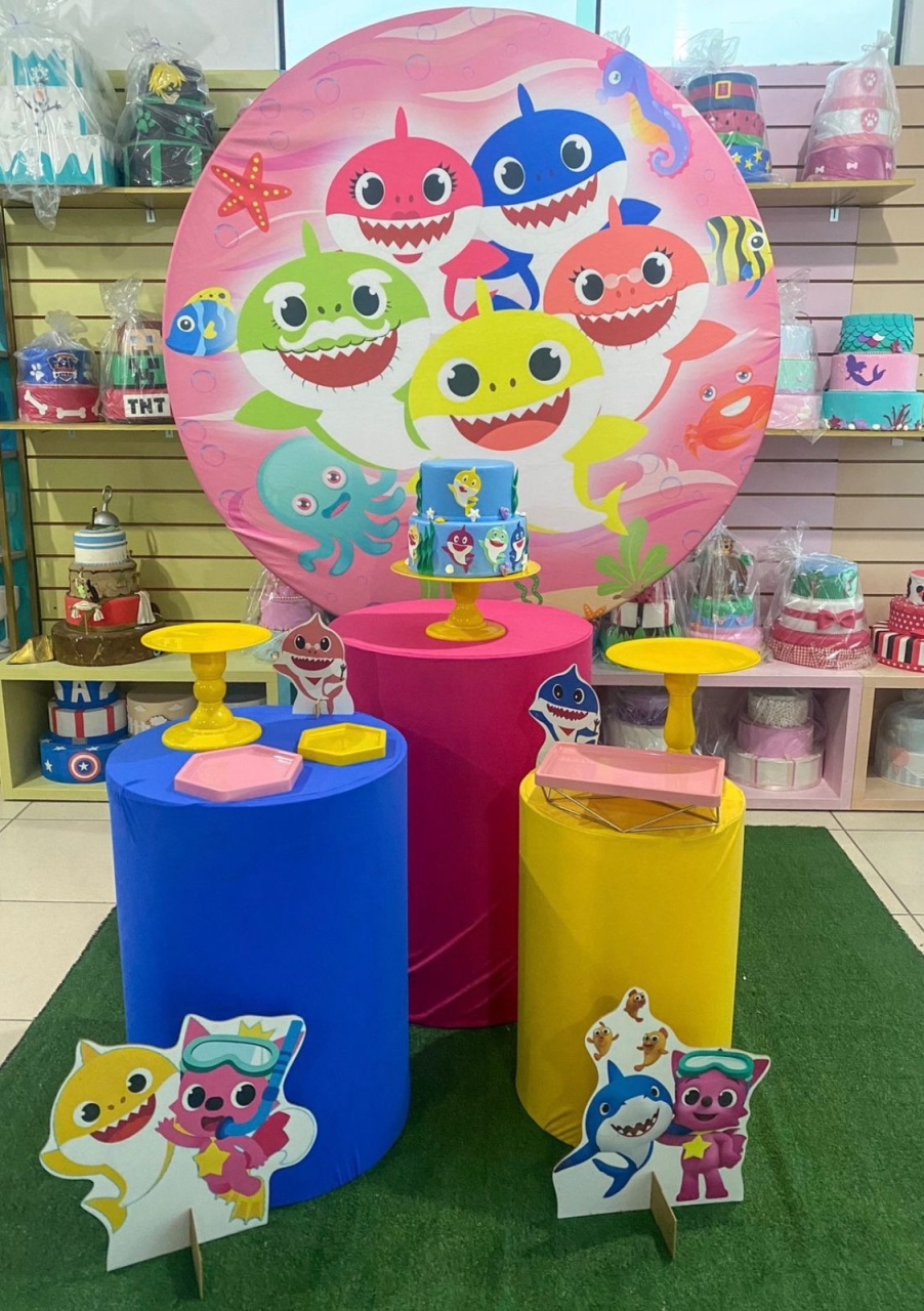 Baby Shark Rosa - Mouse Atelie das Festas