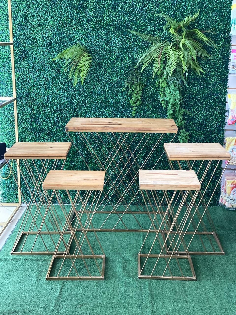 Mesa Em X   (Kit Com 5) - Mouse Atelie das Festas