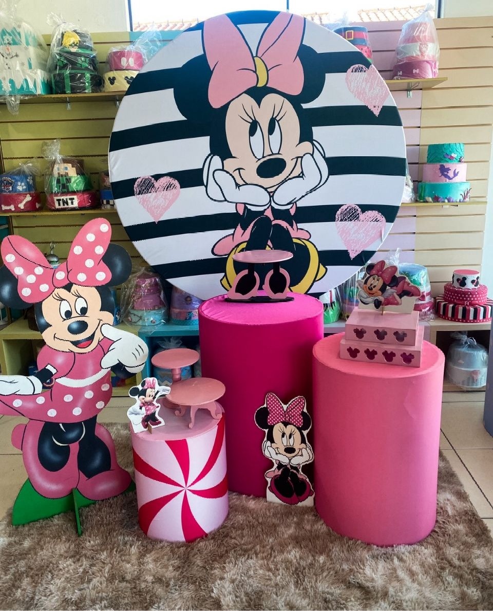 Minnie Rosa - Mouse Atelie das Festas