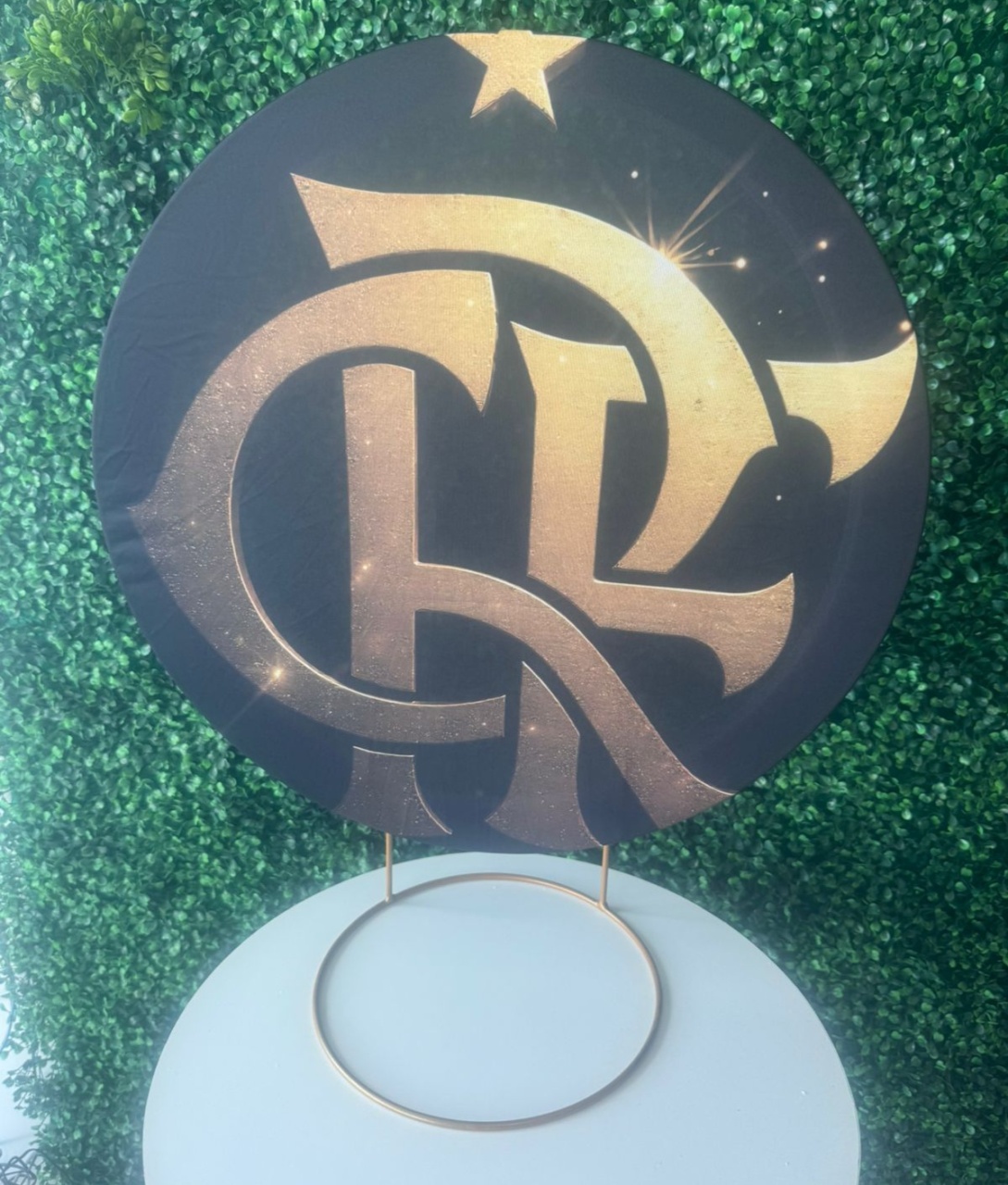 Mini Painel Flamengo Preto|Dourado - Mouse Atelie das Festas
