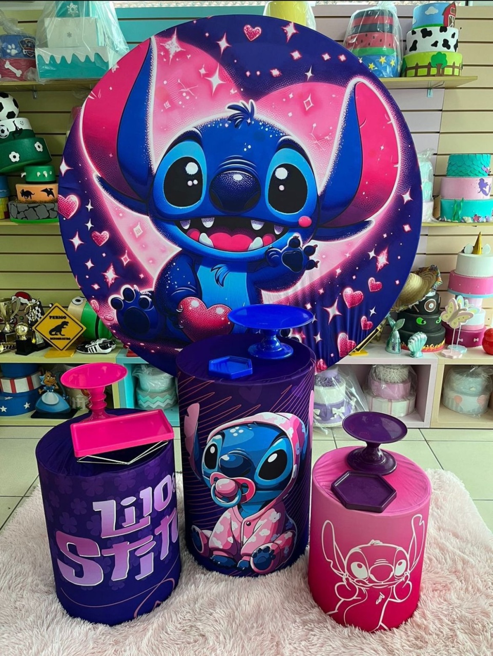 Stitch Roxo | Rosa - Mouse Atelie das Festas