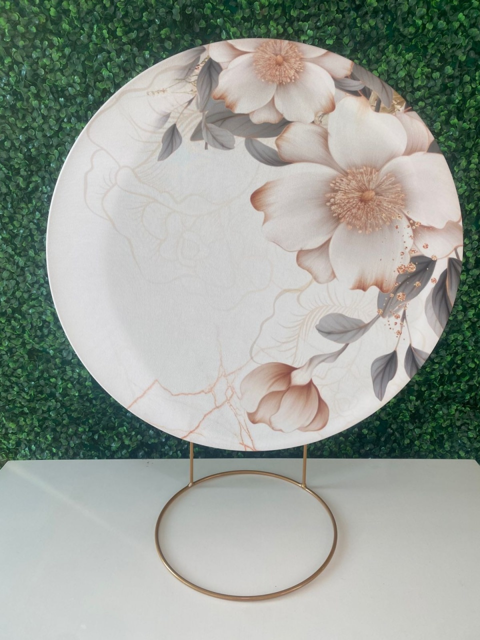 Mini Painel Flores Branca - Mouse Atelie das Festas