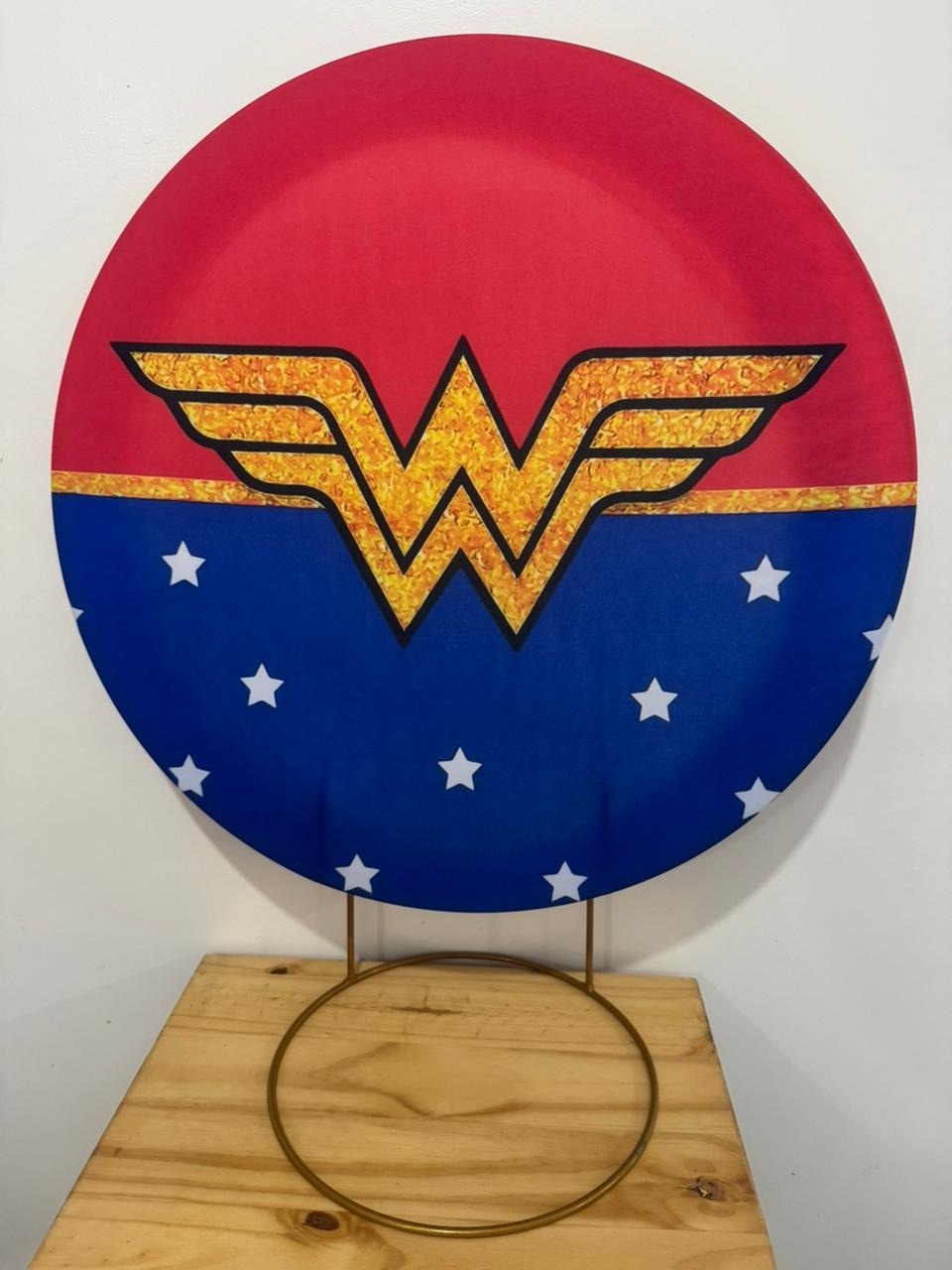 Mini Painel Mulher Maravilha Logo - Mouse Atelie das Festas
