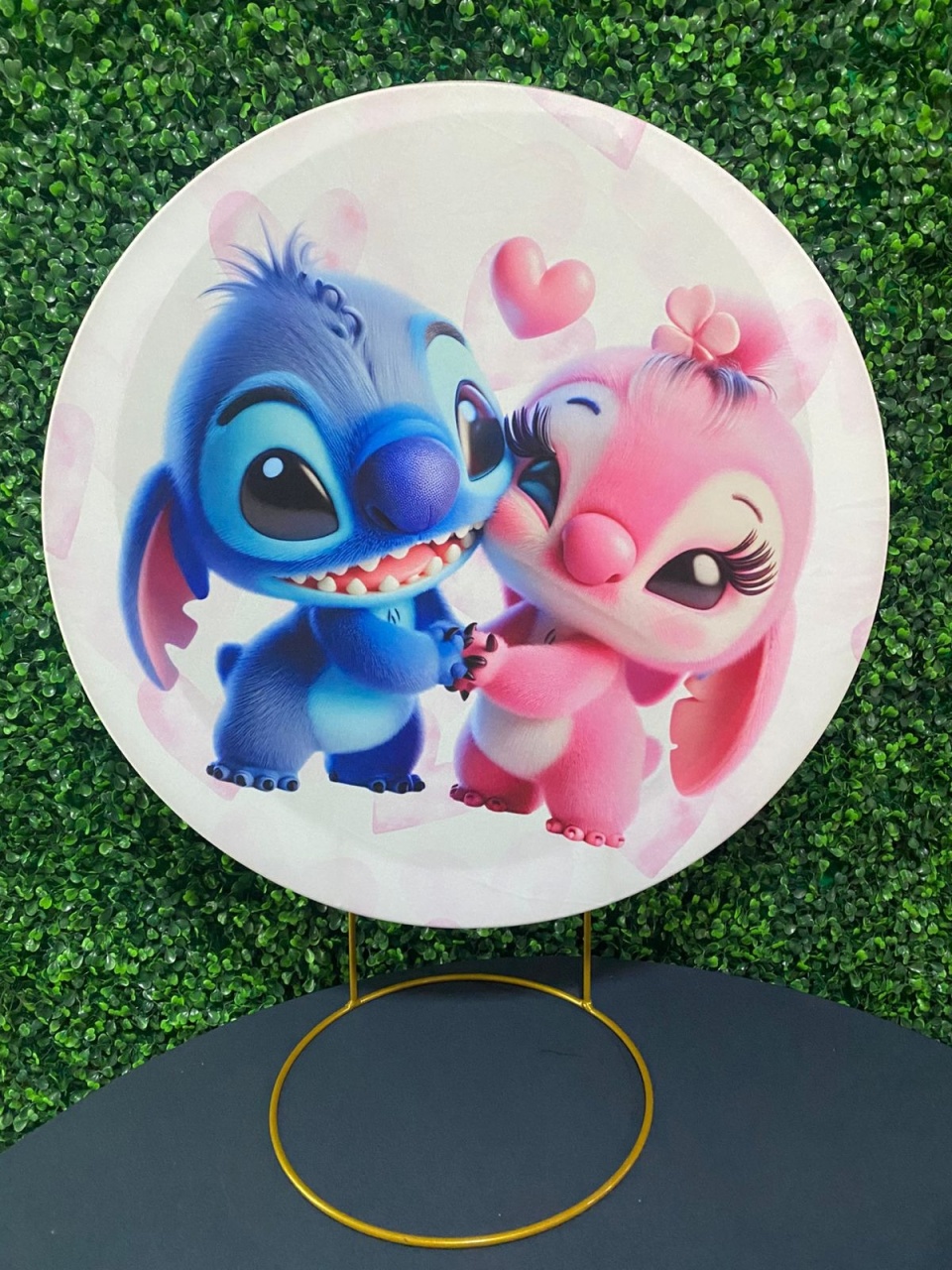 Mini Painel Stitch & Angel - Mouse Atelie das Festas