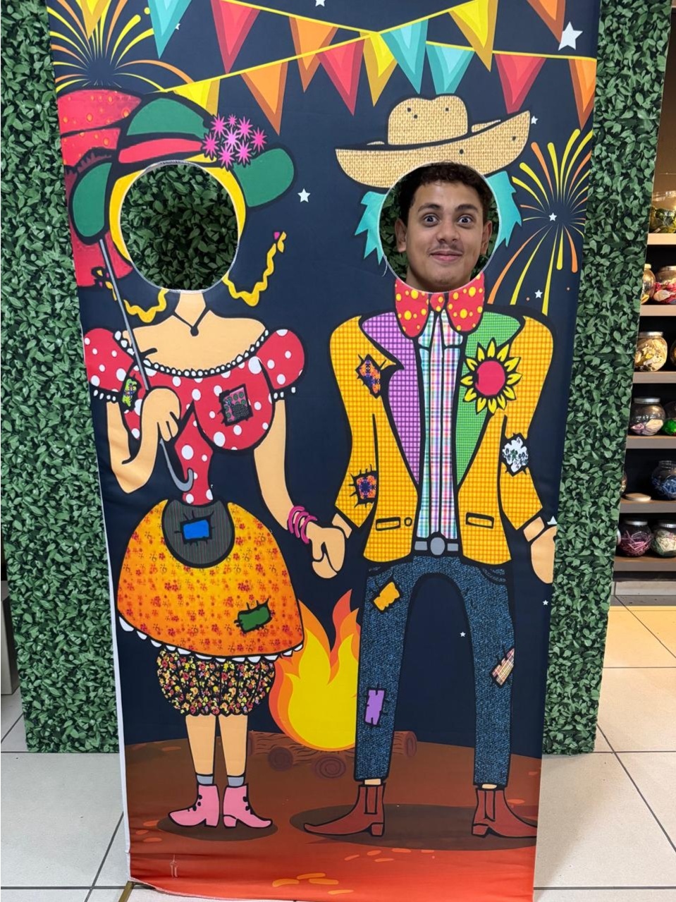 Painel Casal Caipira Rosto - Mouse Atelie das Festas