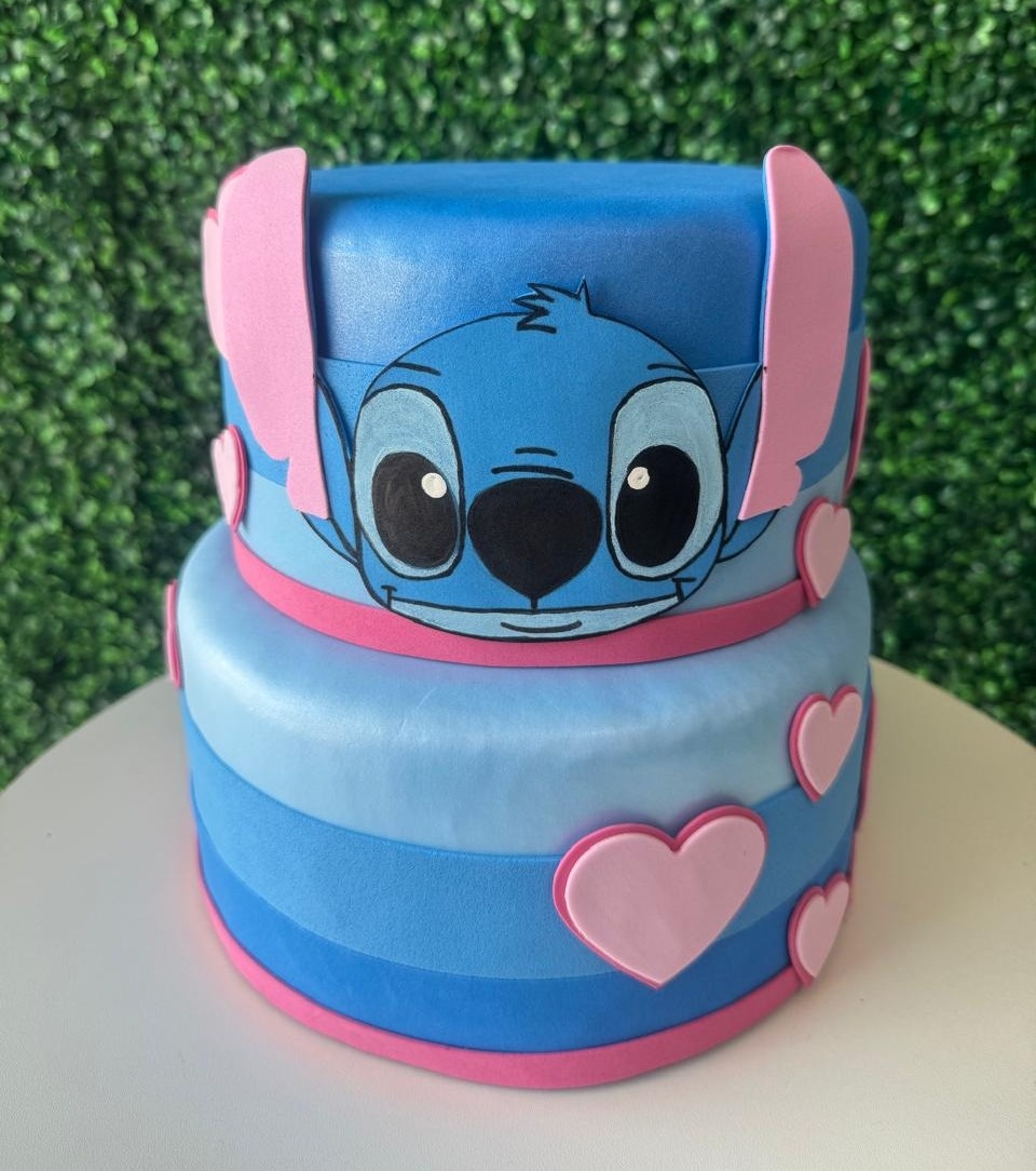 Bolo Fake Stitch - Mouse Atelie das Festas