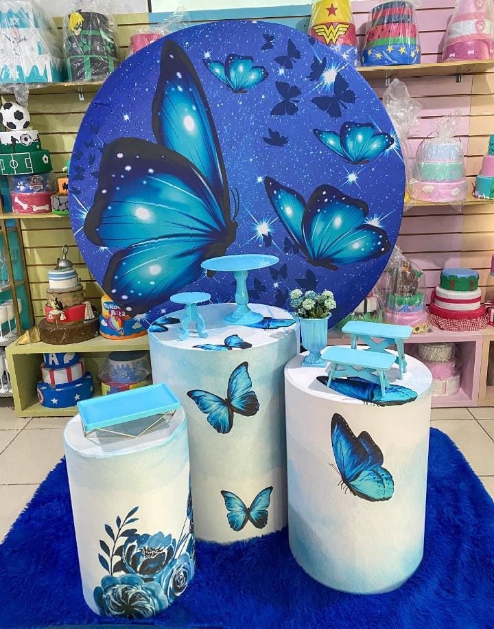 Borboleta Azul 2 - Mouse Atelie das Festas