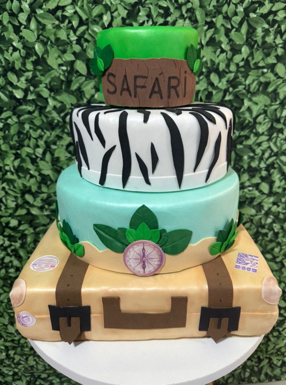 Bolo Fake Safari 2 - Mouse Atelie das Festas