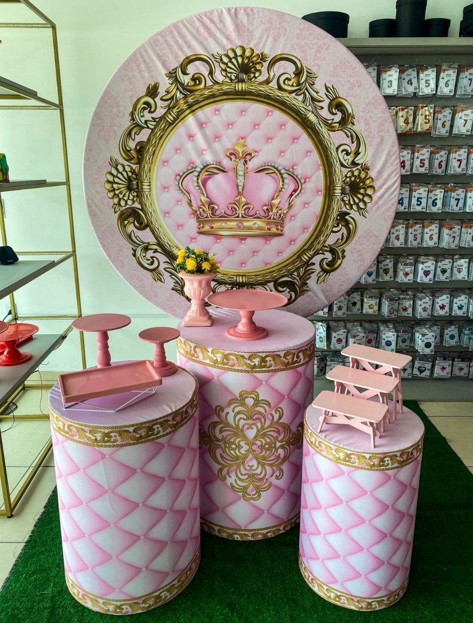 Coroa Rosa - Mouse Atelie das Festas