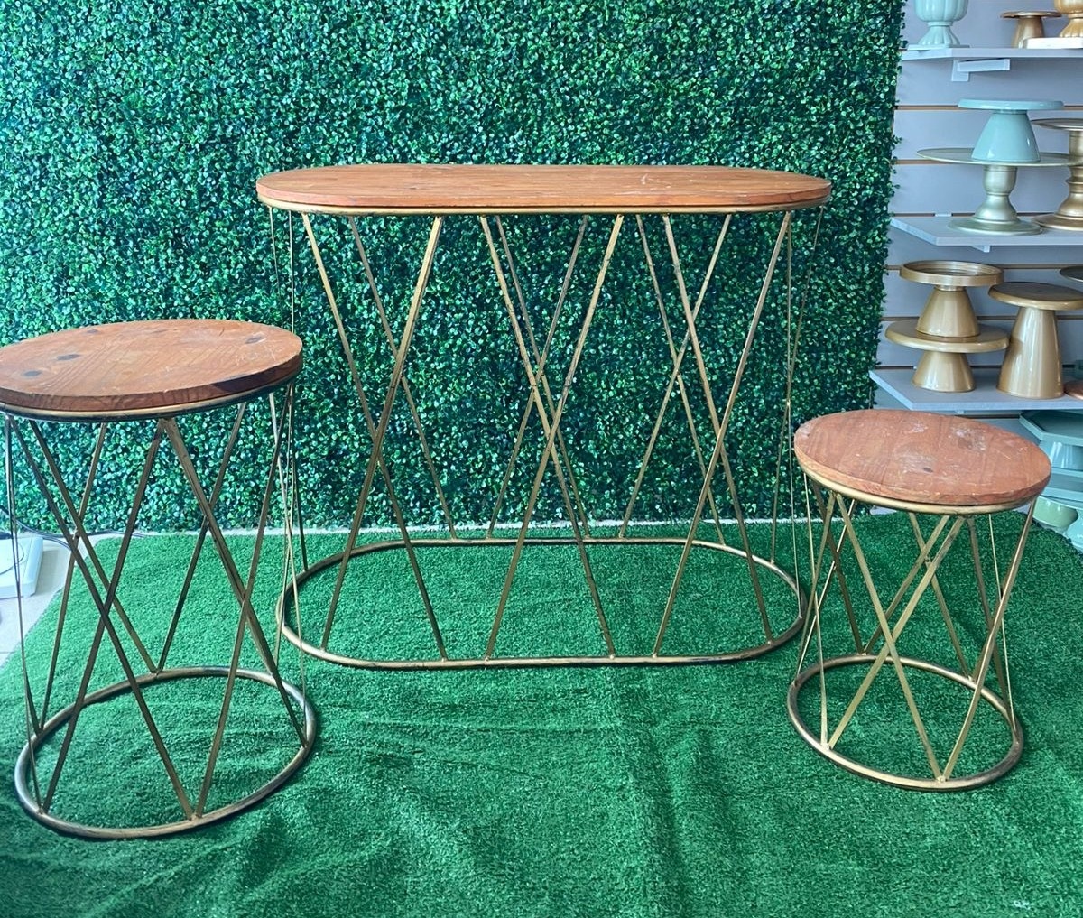 Mesa Trio Oval - Mouse Atelie das Festas
