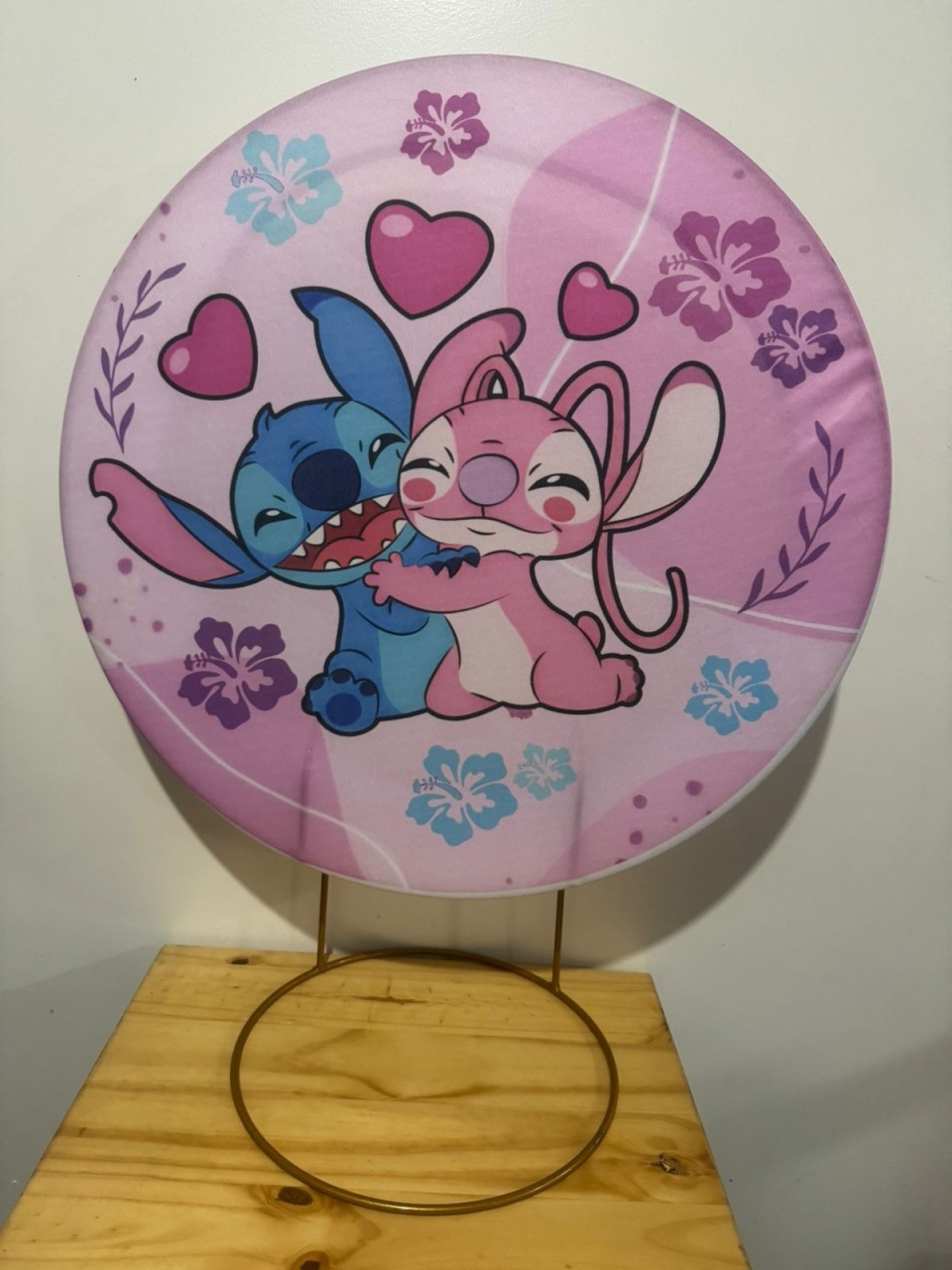 Mini Painel Stitch & Angel 2 - Mouse Atelie das Festas