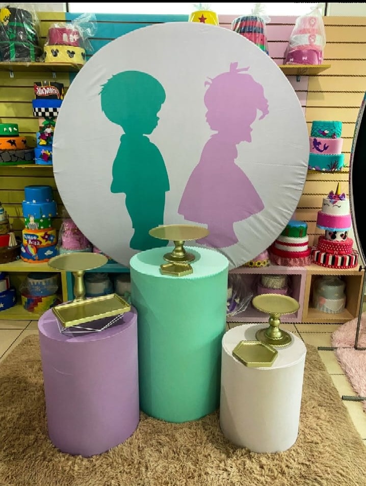 Boy & Girl Silhueta - Mouse Atelie das Festas