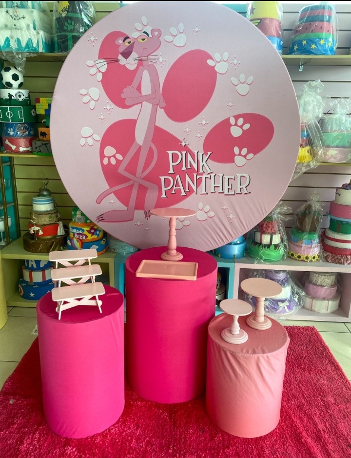 Pantera Cor de Rosa - Mouse Atelie das Festas