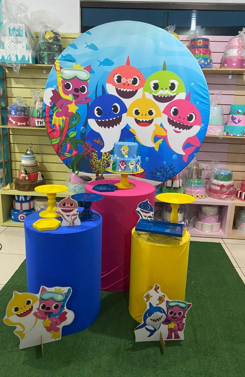 Baby Shark Azul - Mouse Atelie das Festas