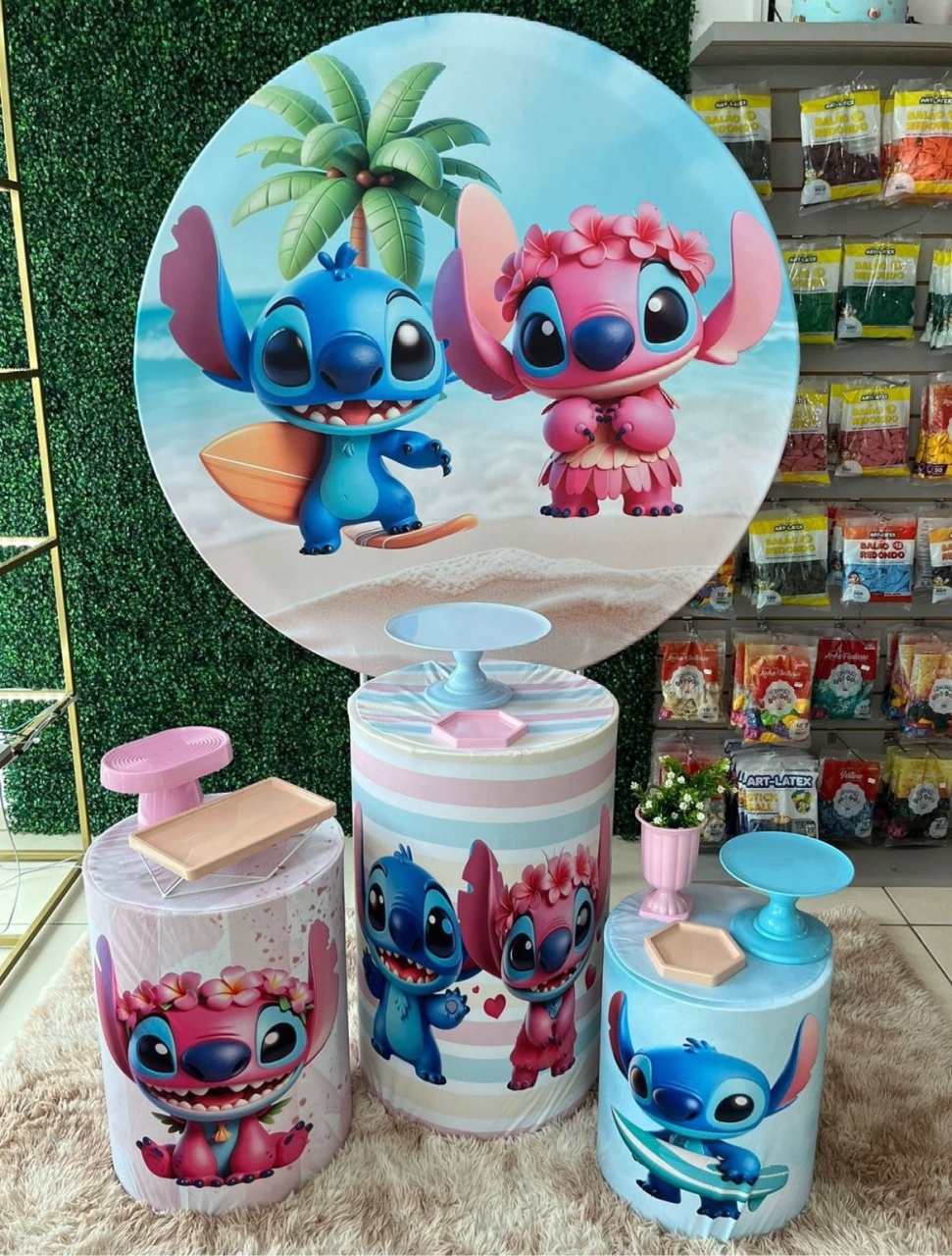 Stitch Praia - Mouse Atelie das Festas