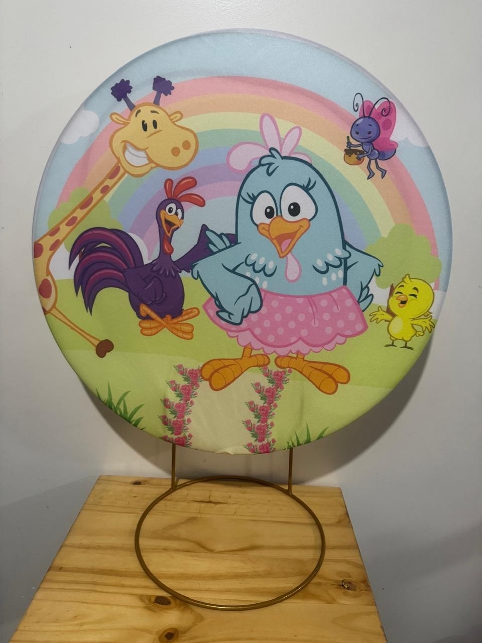 Mini Painel Galinha Pintadinh Rosa - Mouse Atelie das Festas