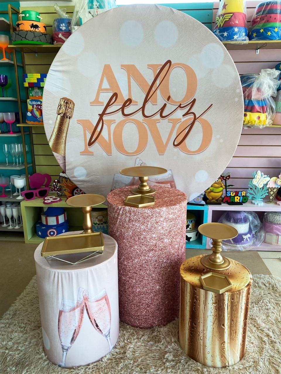 Reveillon Rose - Mouse Atelie das Festas