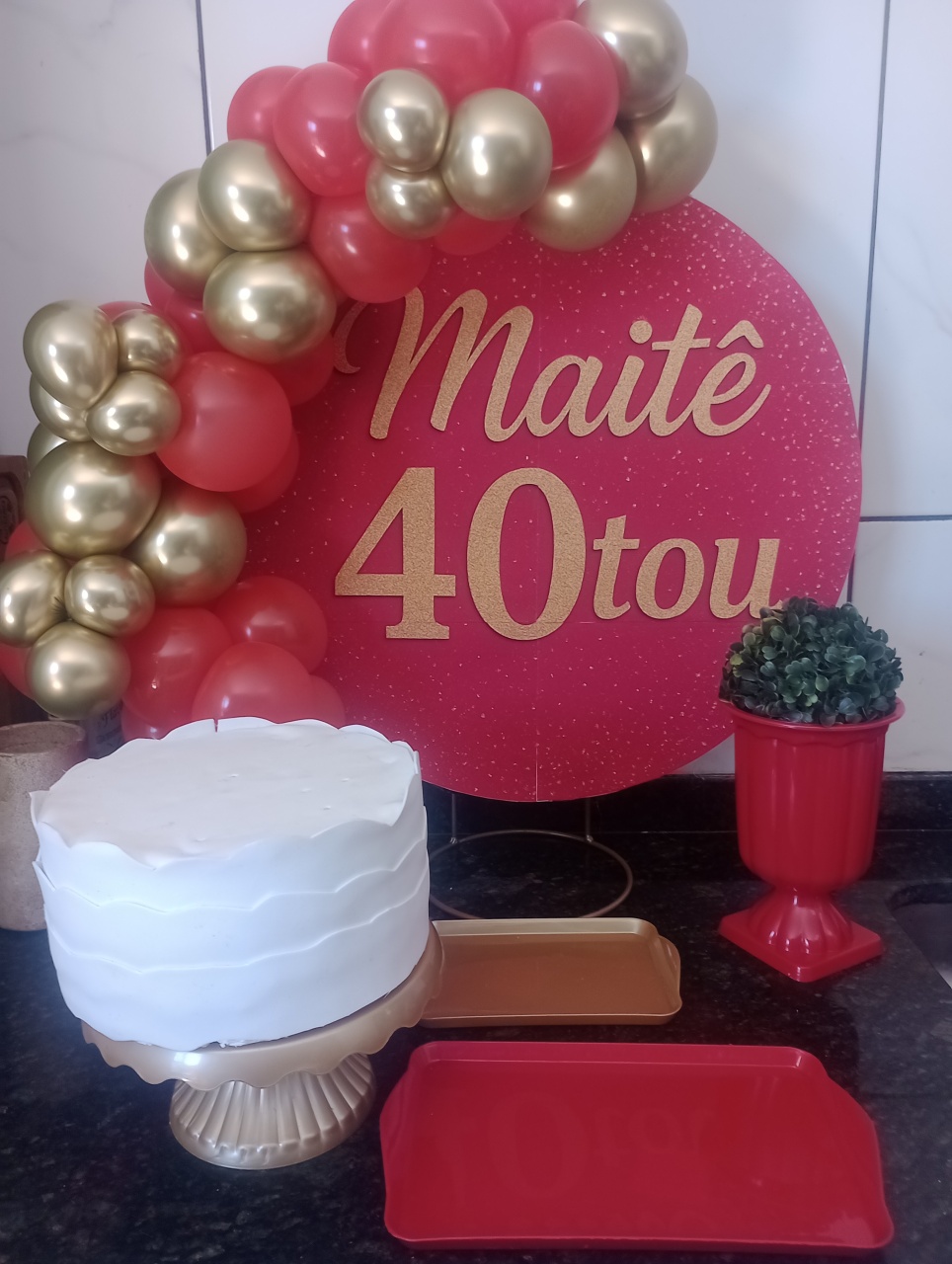 Quarentou Personalizado - Ateliê da Daia Pegue Monte & Doces 
