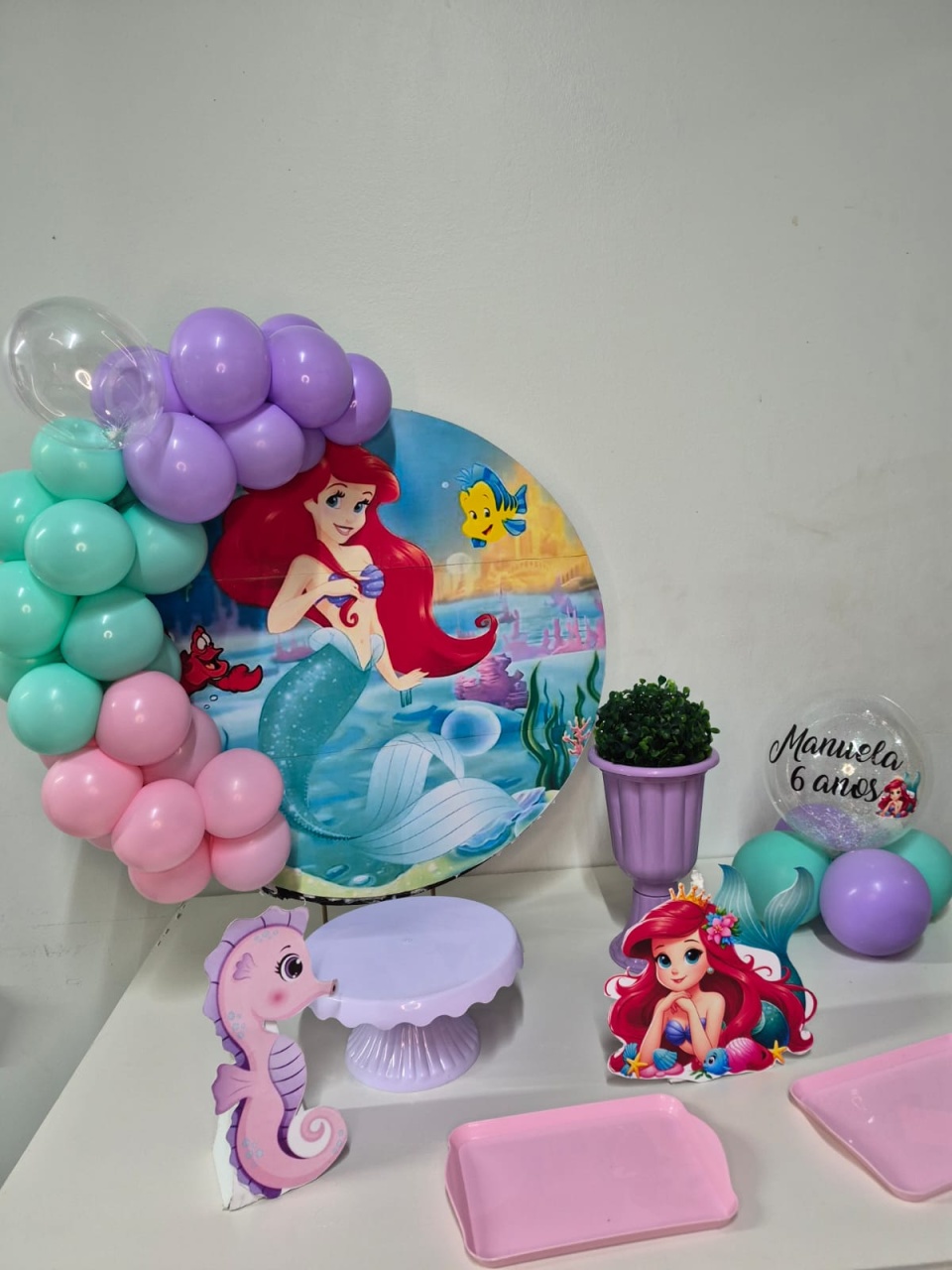 Mini Festa Pequena Sereia - Ateliê da Daia Pegue Monte & Doces 