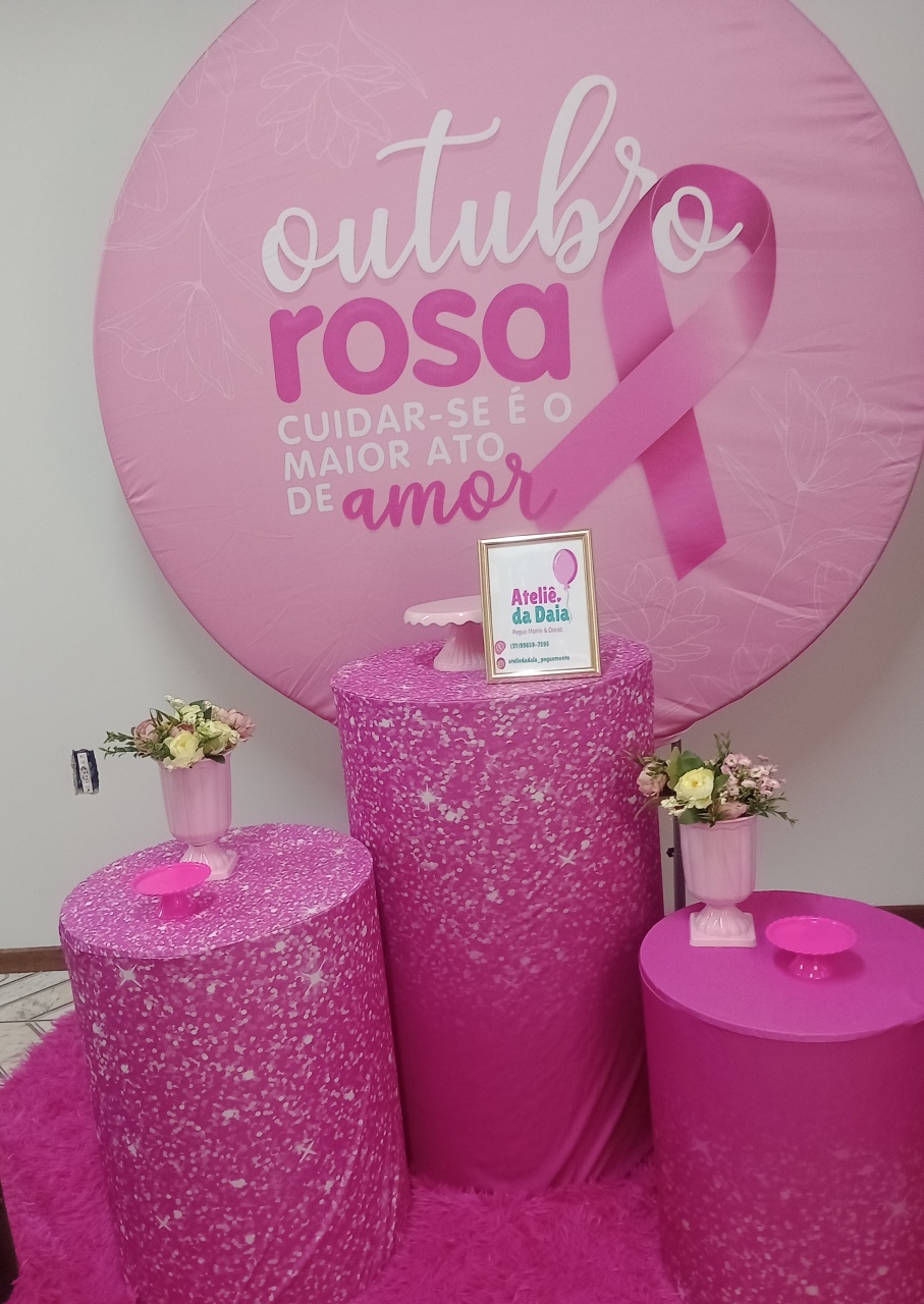 Outubro Rosa  - Ateliê da Daia Pegue Monte & Doces 