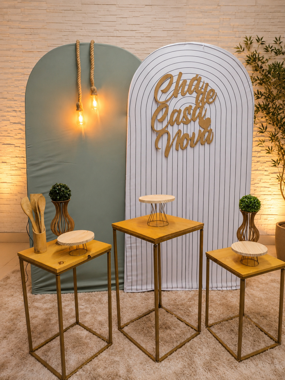 Chá de Casa Nova 2 Painéis E 2 Pêndulos de Corda - Ateliê da Daia Pegue Monte & Doces 