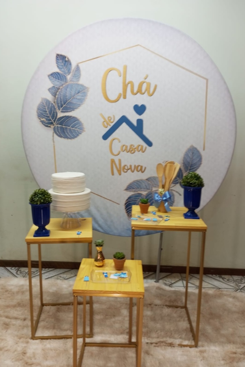 Chá de Casa Nova Azul  - Ateliê da Daia Pegue Monte & Doces 
