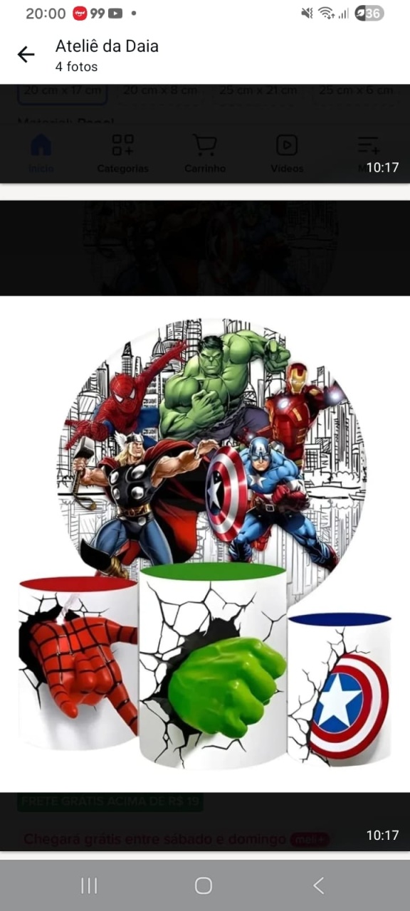 Vingadores - Ateliê da Daia Pegue Monte & Doces 
