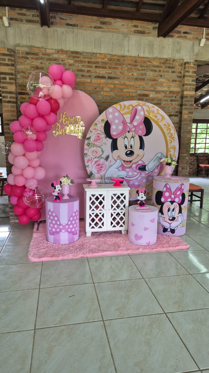 Minnie Rosa Kit 4 Com Adicionais - Ateliê da Daia Pegue Monte & Doces 