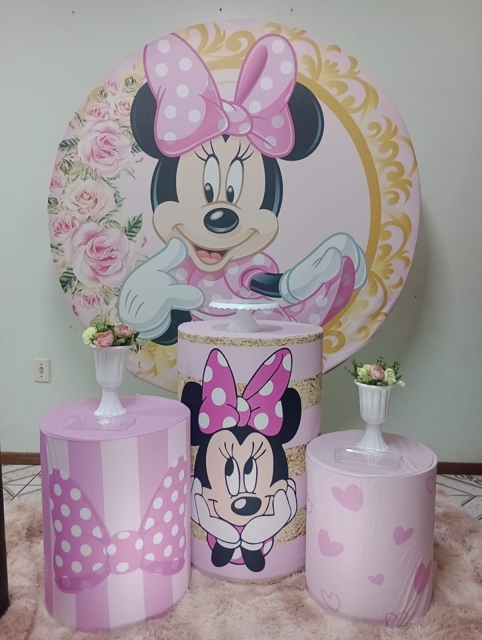 Minnie Rosa - Ateliê da Daia Pegue Monte & Doces 