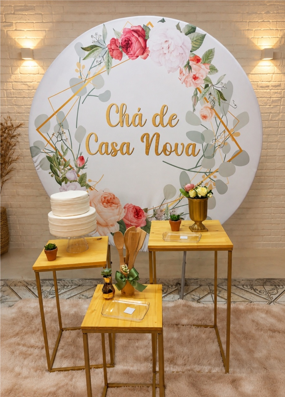 Chá de Casa Nova Verde - Ateliê da Daia Pegue Monte & Doces 