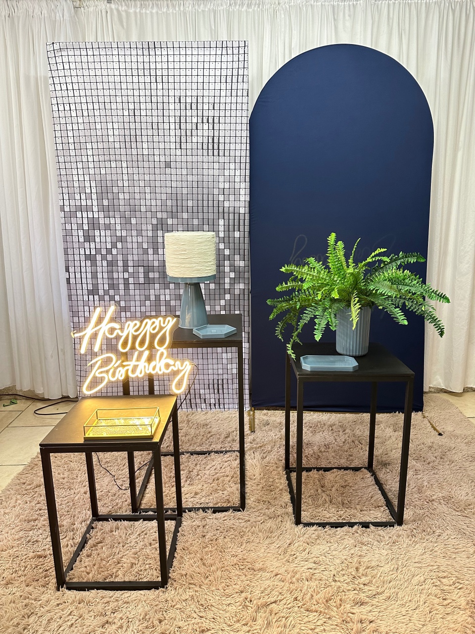 Decoração Azul E Prata  - Happy Day Decorações