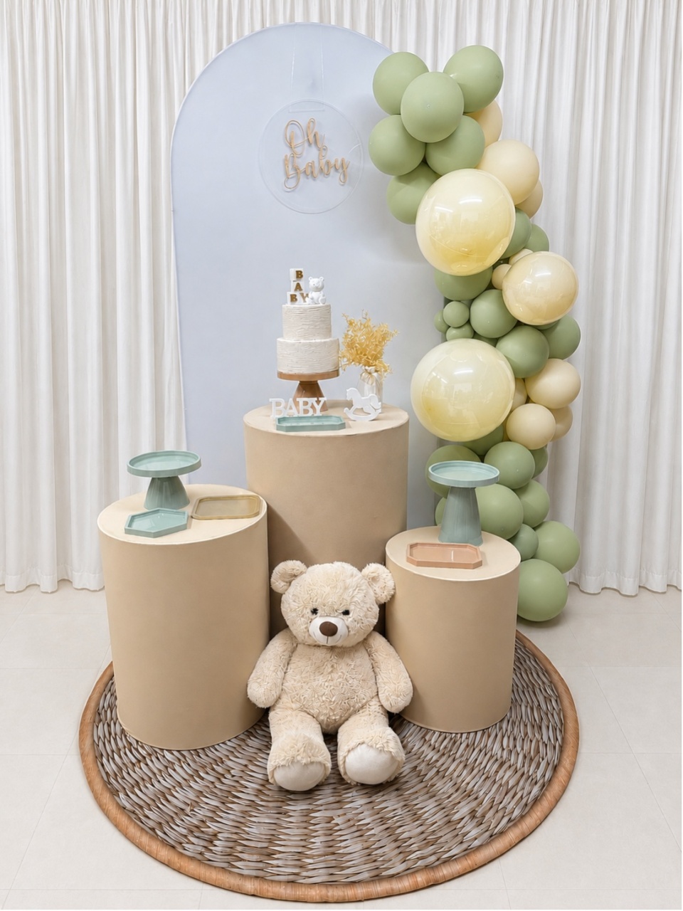 Chá de Bebê Nude Com Cilindros - Happy Day Decorações