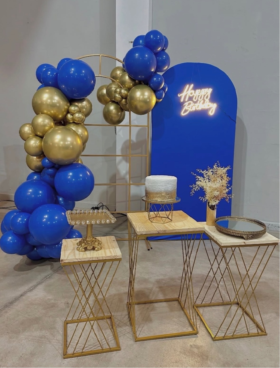 Decoração Azul Royal (Balões Com Valores Separados)  - Happy Day Decorações