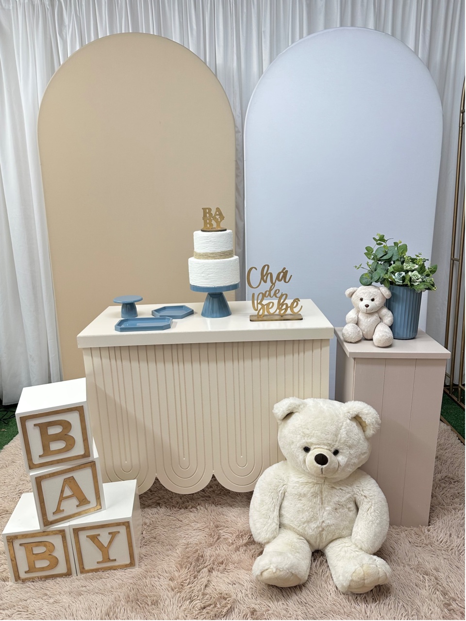 Decor Azul E Nude - Happy Day Decorações