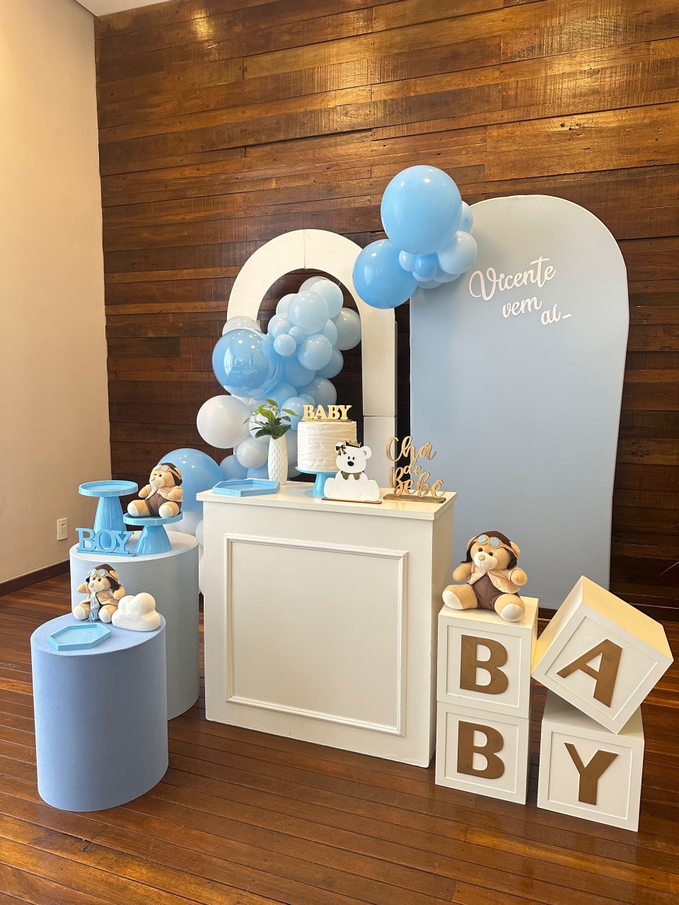 Chá de Bebê Azul Ursinho  - Happy Day Decorações