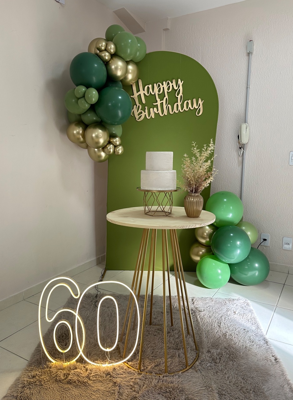 Decoração P Verde Oliva Claro - Happy Day Decorações