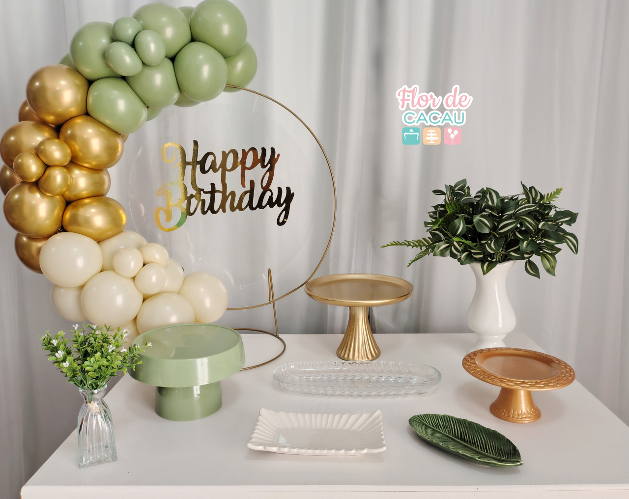 Verde, Dourado E Bege (Kit Essencial) - Locadora Flor de Cacau