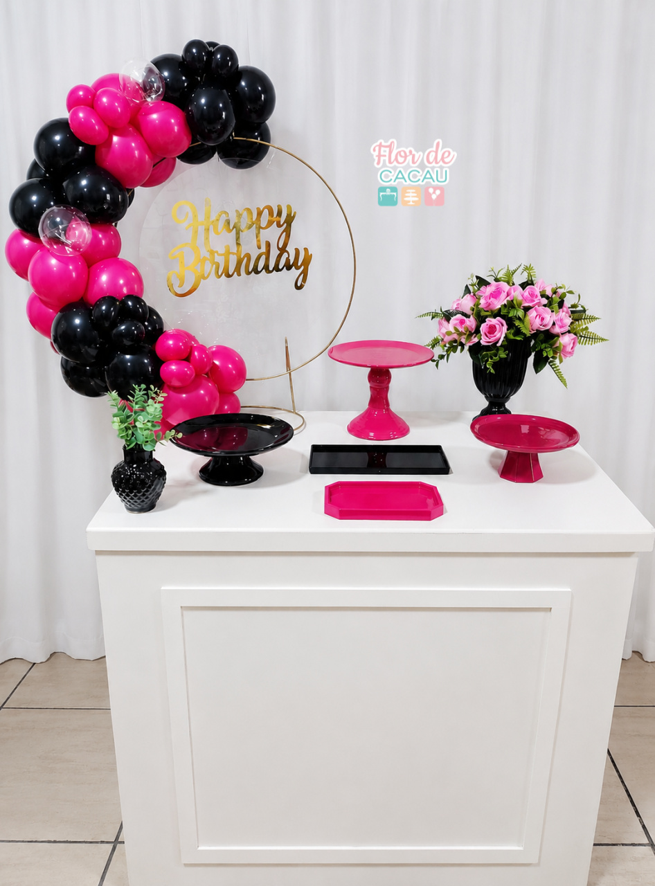 Pink E Preto (Kit Completo) - Locadora Flor de Cacau