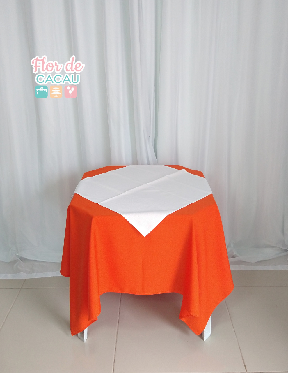 Toalhas de Mesa - Laranja - Locadora Flor de Cacau