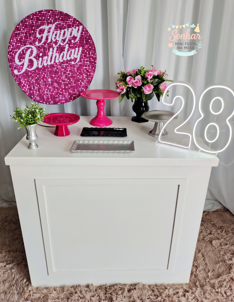 Pink, Preto E Prata (Kit Completo) - Locadora Flor de Cacau