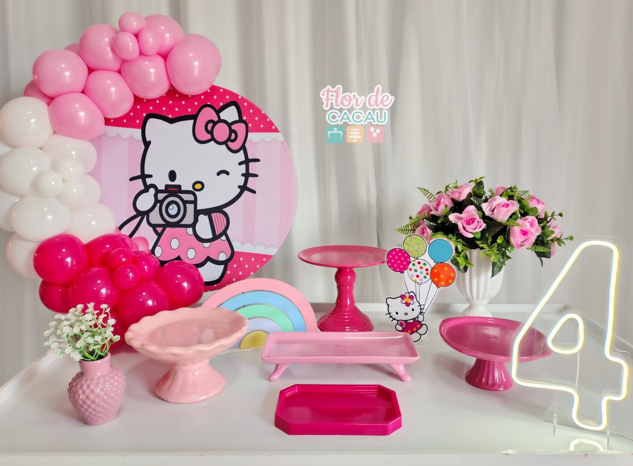 Hellow Kitty (Kit Essêncial) - Locadora Flor de Cacau