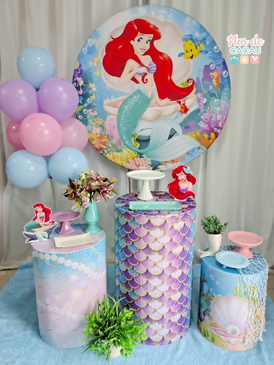 Kit Completo - Ariel A Pequena Sereia - Locadora Flor de Cacau