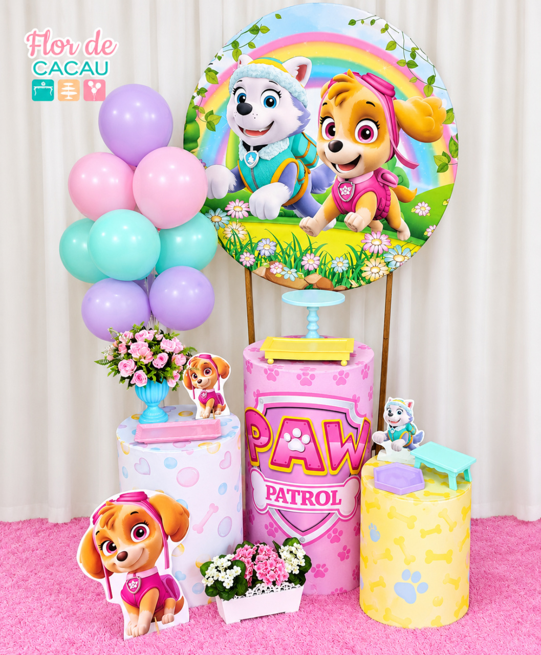 Skye / Patrulha Canina (Kit Completo) - Locadora Flor de Cacau