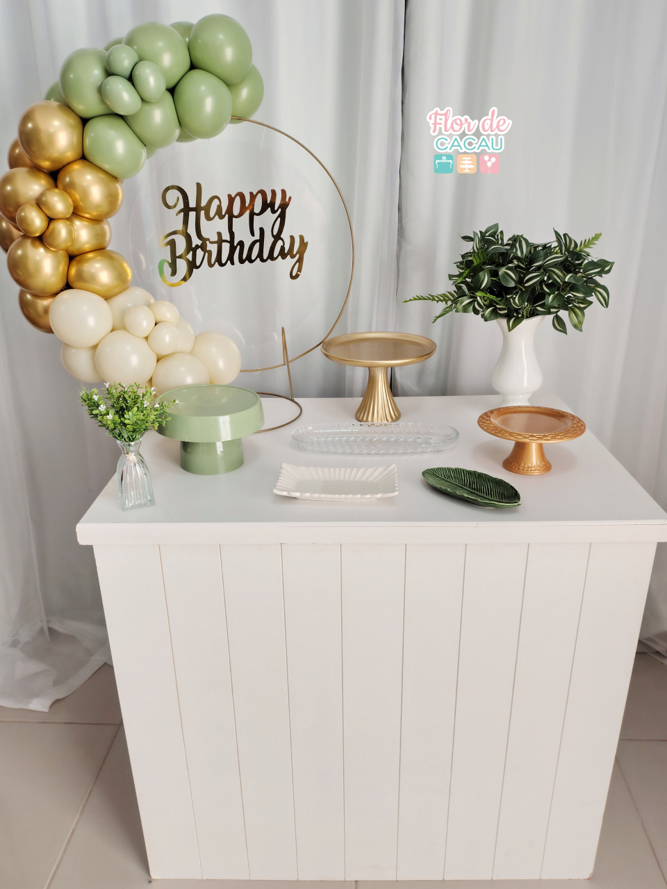 Verde, Dourado E Bege (Kit Completo) - Locadora Flor de Cacau